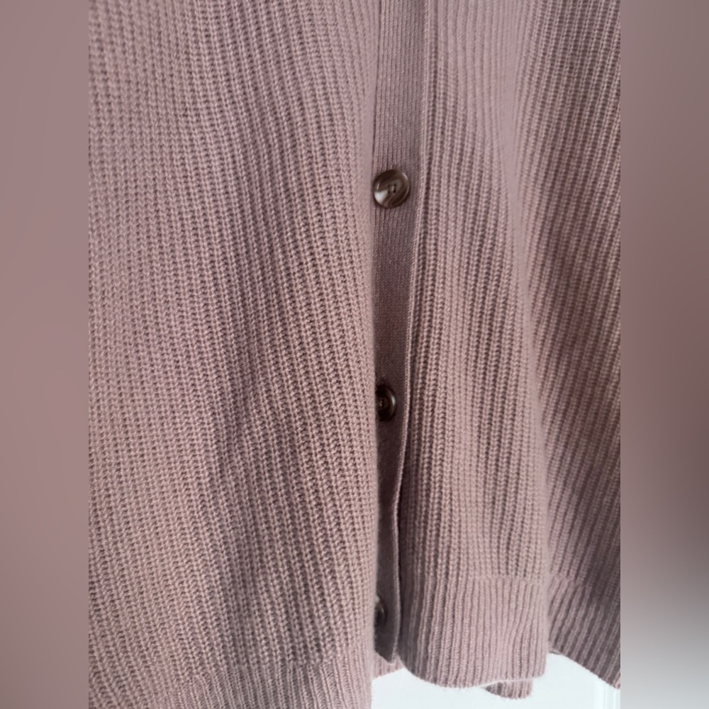 NWOT! QUINCE Mongolian Cashmere Oversized Boyfriend Cardigan *Mink Pink* S Rare - Picture 3 of 11